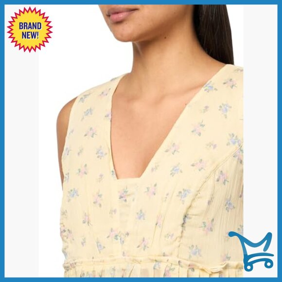 Floral Printed Ruffle V-Neck Blouse, Regular Fit, 100% Viscose - Picture 3 of 3